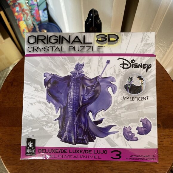 BePuzzled Disney Maleficent Deluxe Original 3D Crystal Puzzle - Purple - NIB - Picture 2 of 3